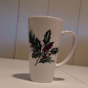 Festive Holiday Mug with Holly Design